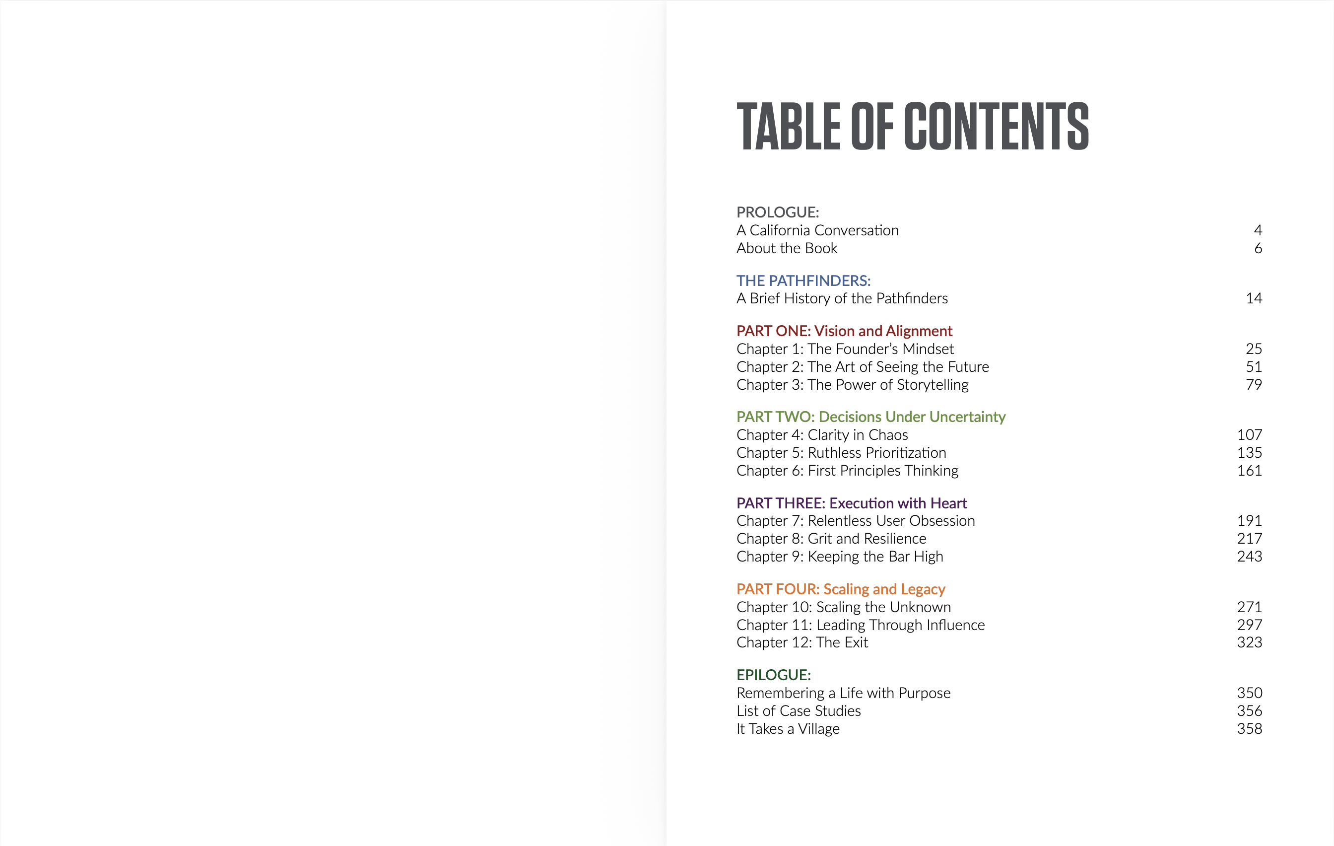 Table of Contents