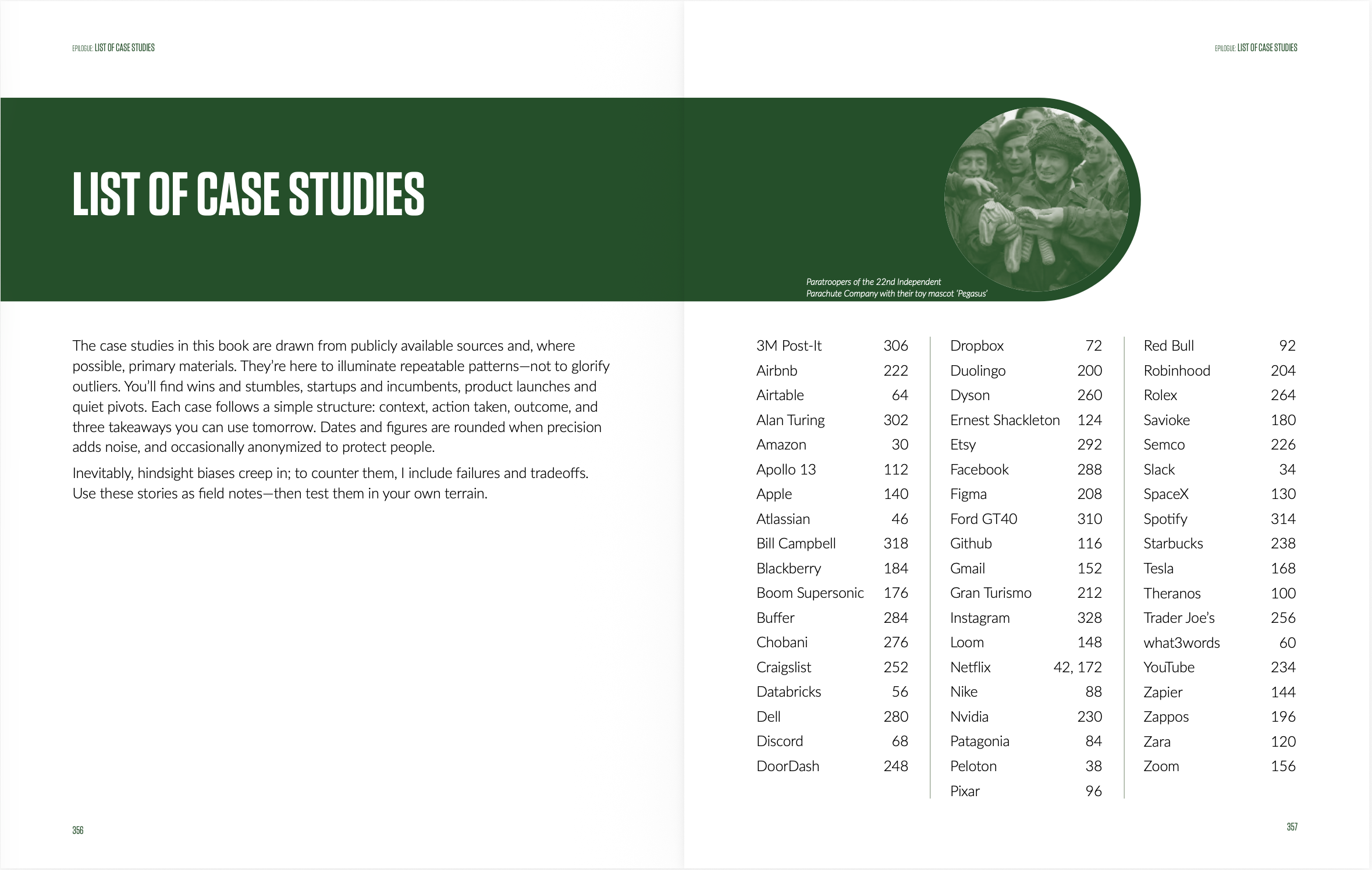 List of Case Studies (Pages 356-357)